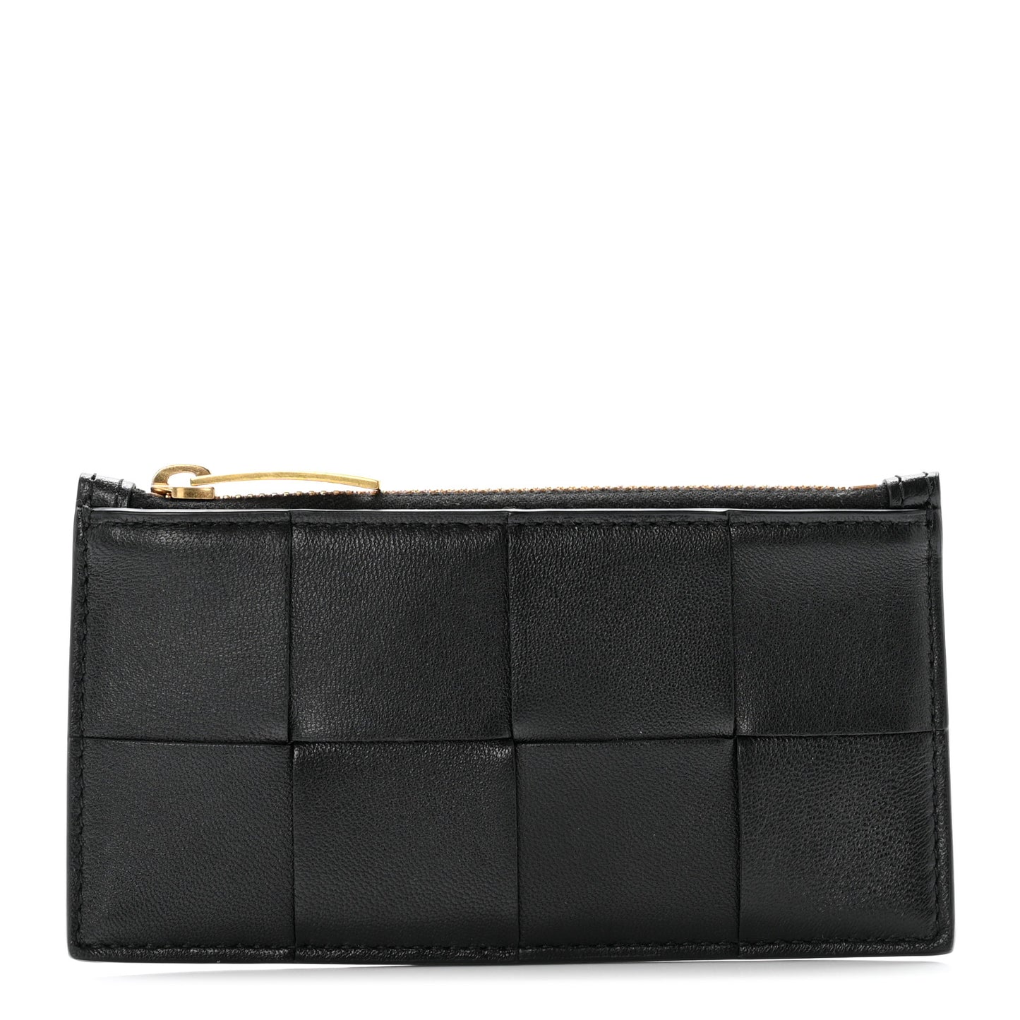 Nappa Maxi Intrecciato Large Zip Wallet Black