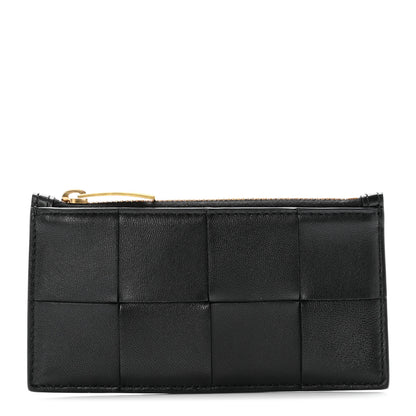 Bottega Veneta Nappa Maxi Intrecciato Large Zip Wallet Black 1 of 7