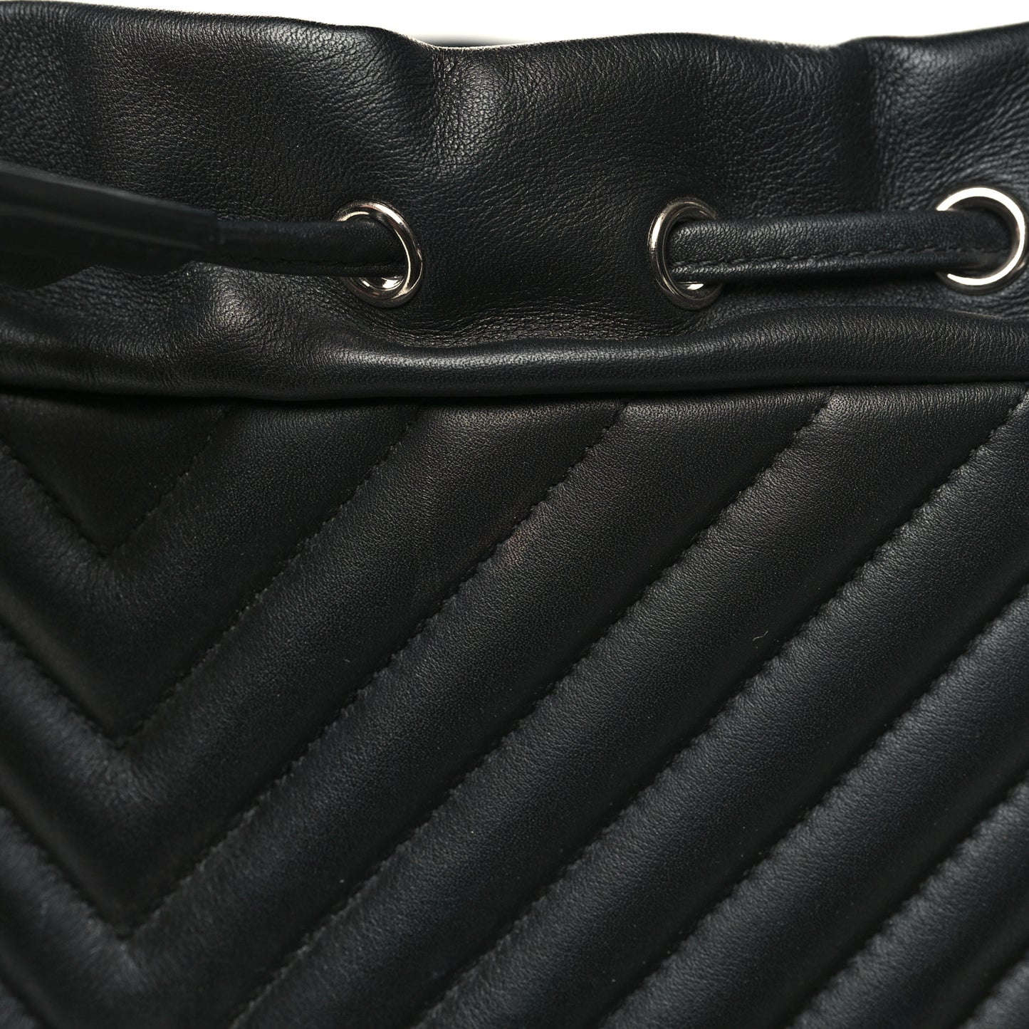 Calfskin Chevron Quilted Large Urban Spirit Backpack Black