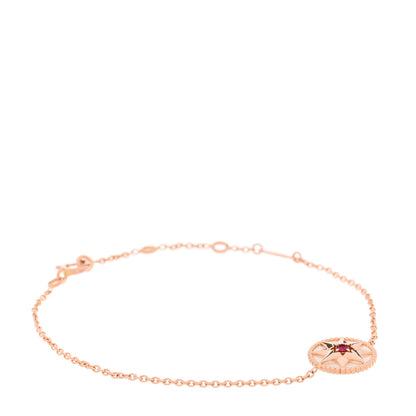Christian Dior 18K Rose Gold Ruby Mother of Pearl Rose Des Vents Bracelet 1 of 4