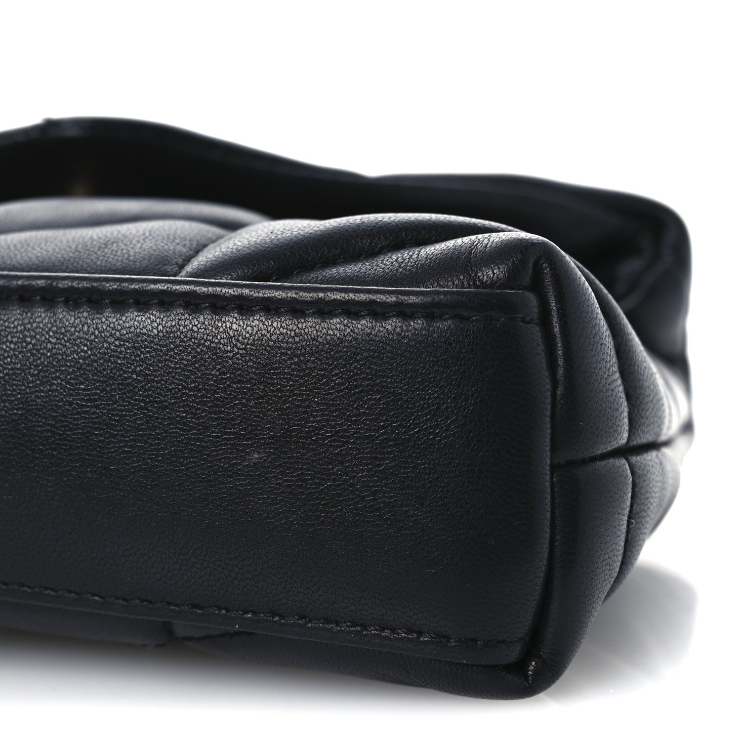 Saint Laurent Lambskin Monogram Loulou Puffer Pouch Clutch Black 11 of 13