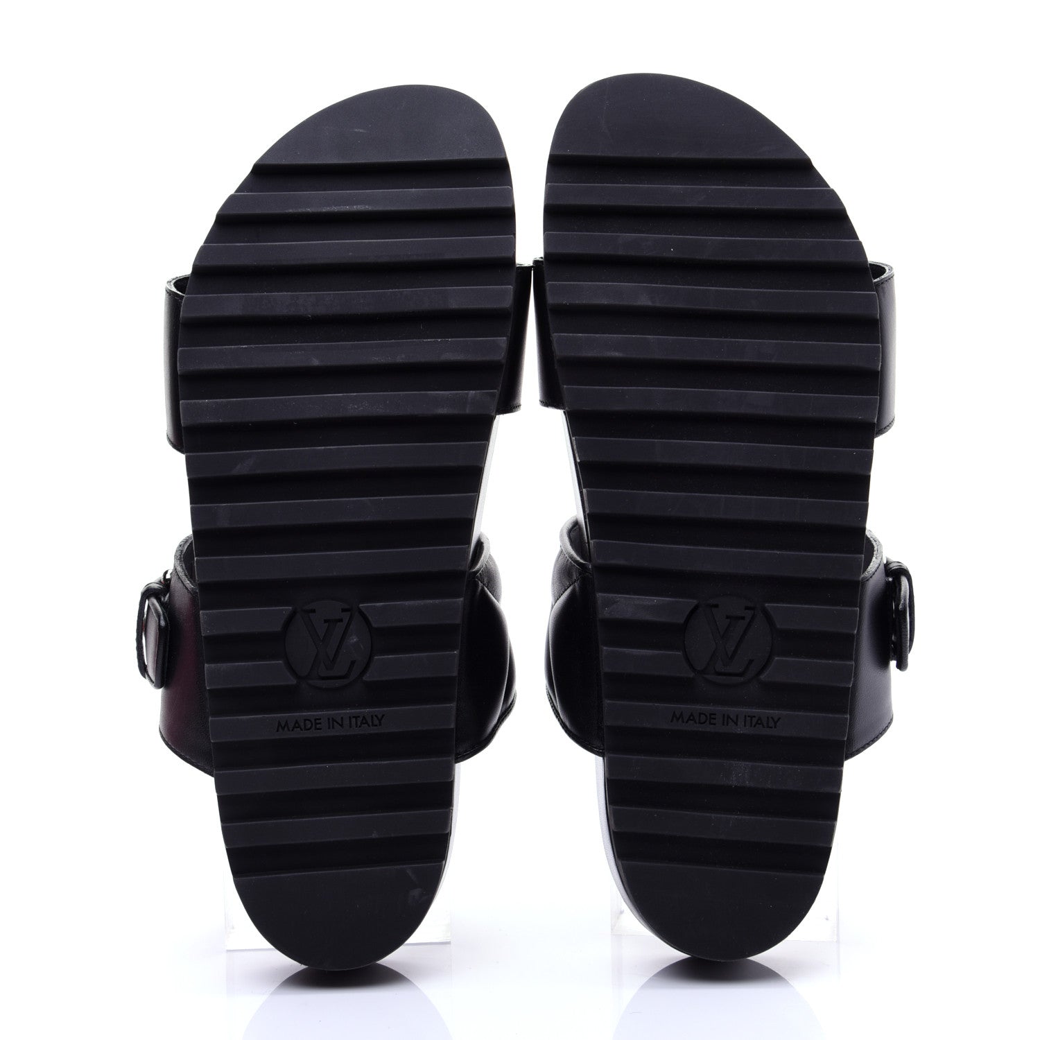 Louis Vuitton Calfskin New Wave Bom Dia Mule Sandals 36 Black 9 of 10