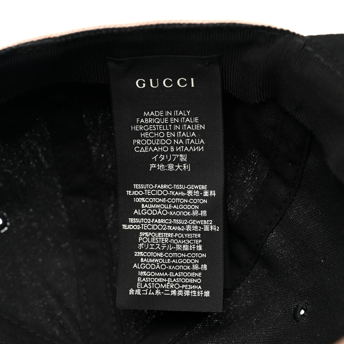 Gabardine Gucci Headband Baseball Hat M Black