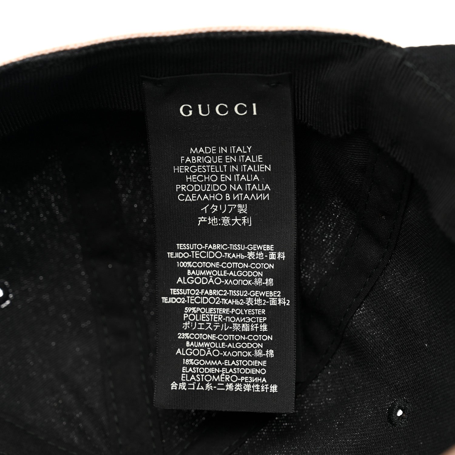 Gucci Gabardine Gucci Headband Baseball Hat M Black 9 of 9