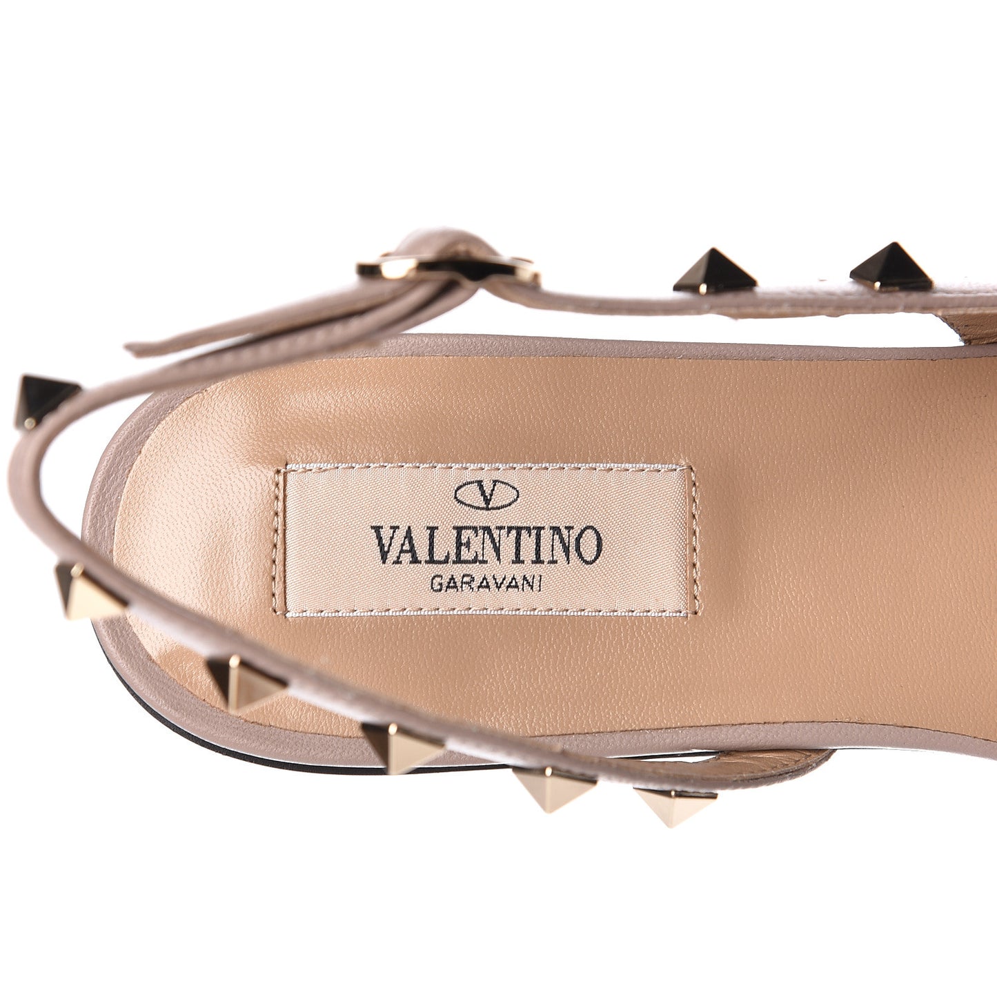 Patent Rockstud Slingback Flats 39 Black Poudre