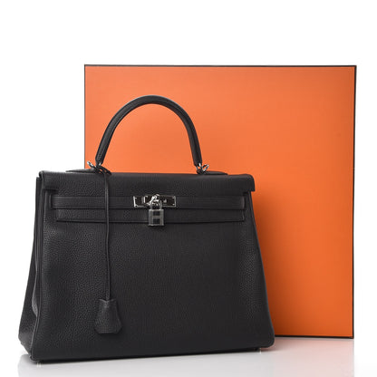 Hermes Togo Kelly Retourne 35 Black 32 of 32