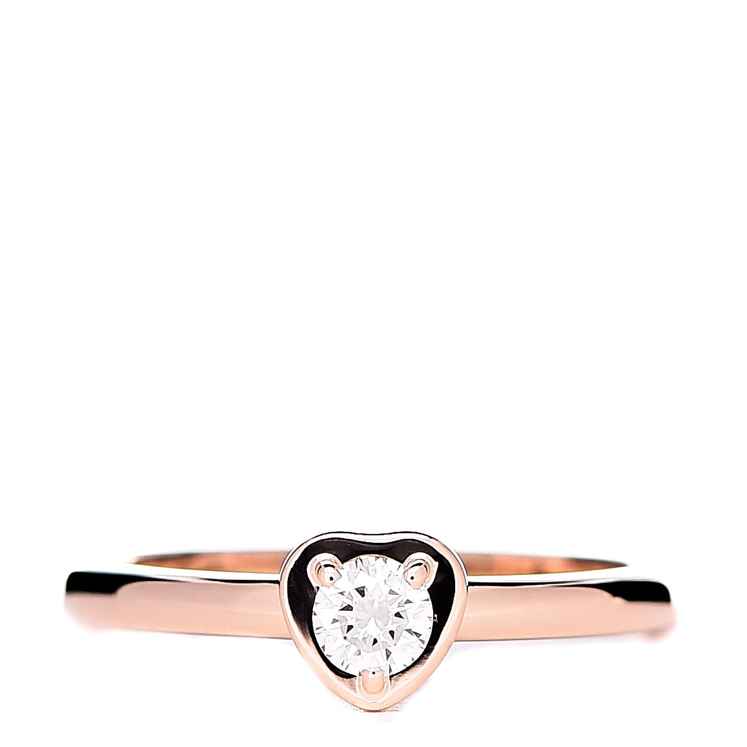 Cartier 18K Pink Gold Diamond D'Amour Heart Ring 49 4.75 1 of 7