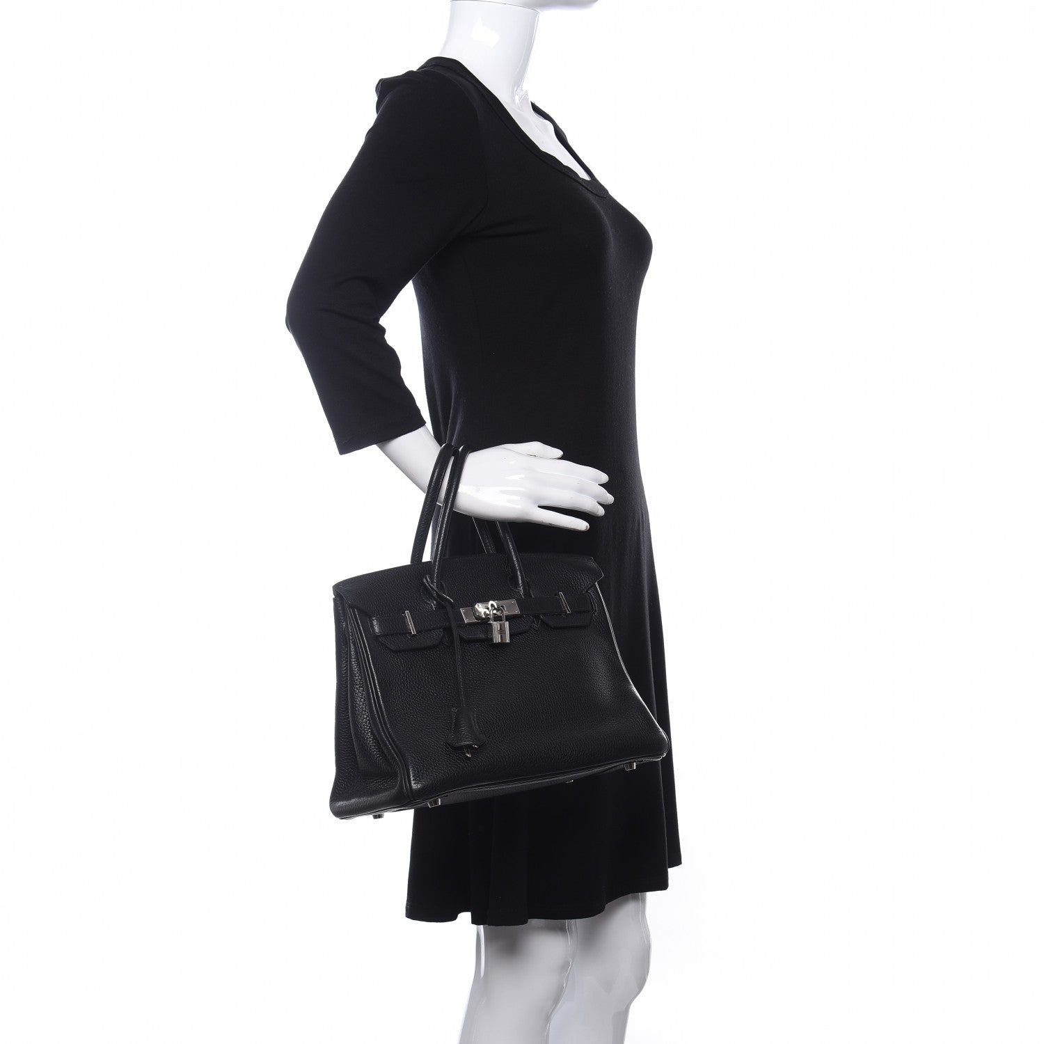Hermes Taurillon Clemence Birkin 30 Black 2 of 15