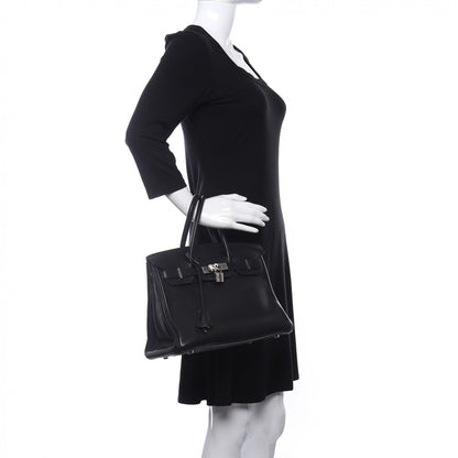 Hermes Taurillon Clemence Birkin 30 Black 2 of 15