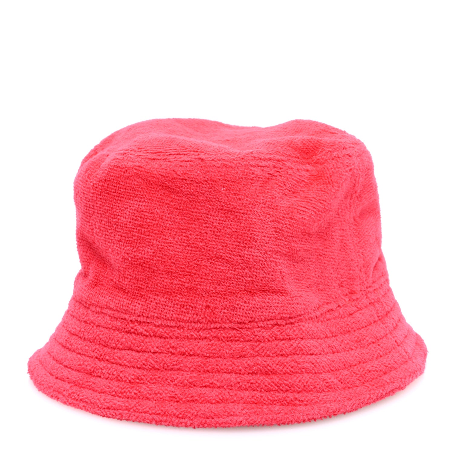 Prada Terry Cloth Metal Triangle Logo Womens Bucket Hat M Ibisco 4 of 8