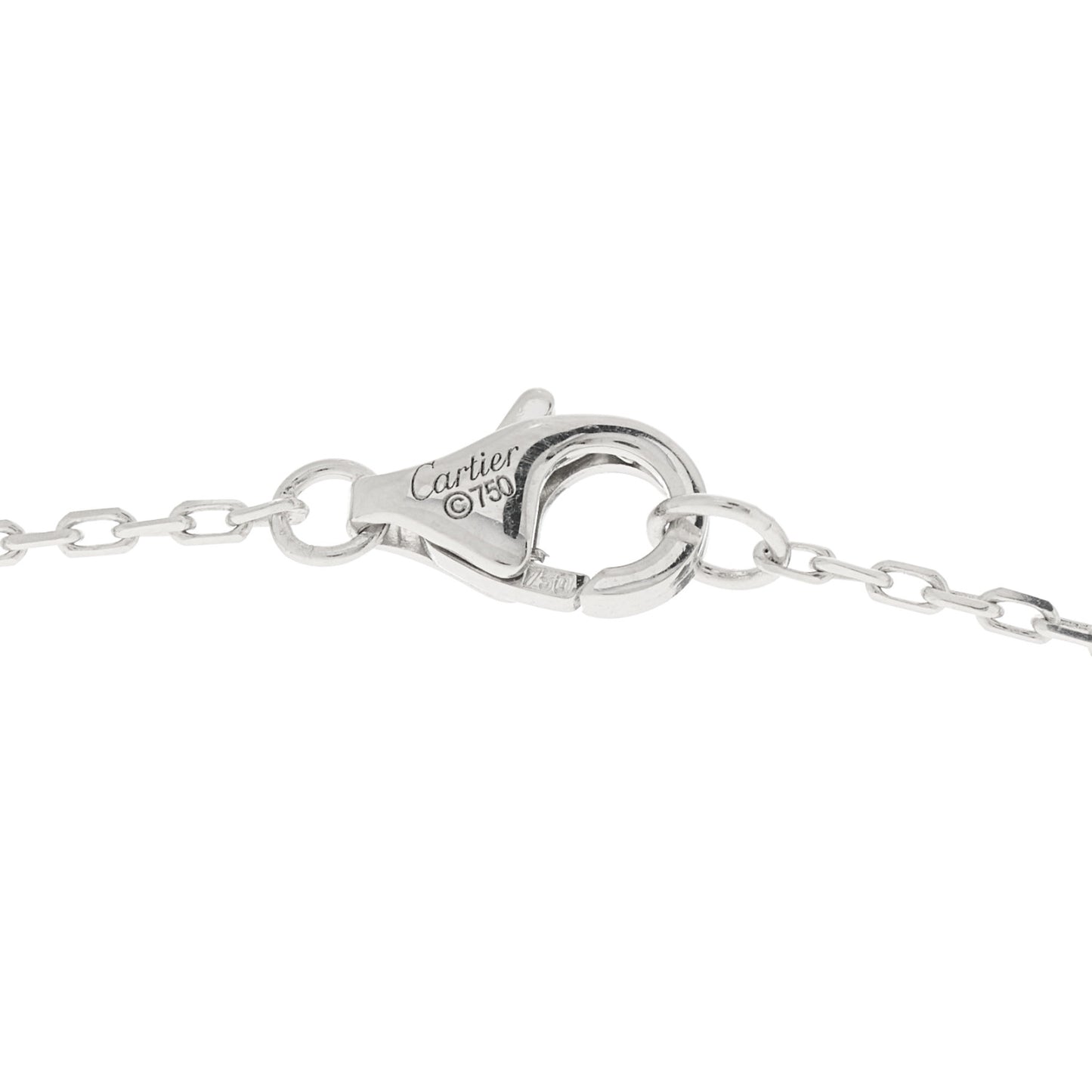 18K White Gold Diamond Scarab Necklace