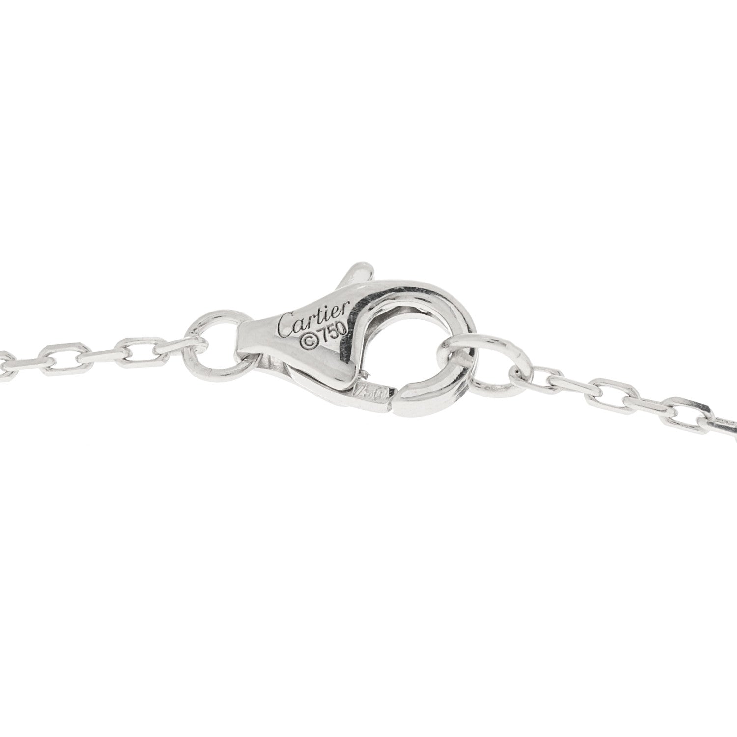 Cartier 18K White Gold Diamond Scarab Necklace 4 of 5