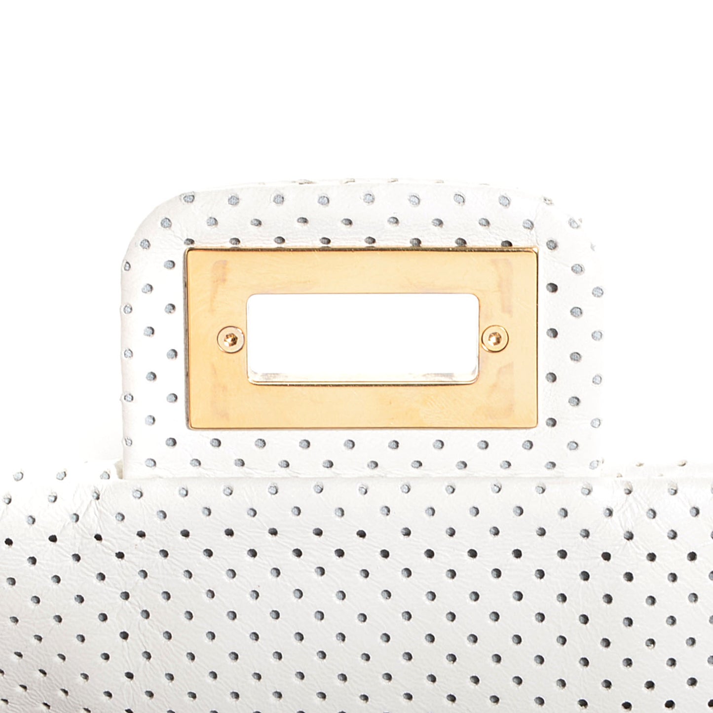 Lambskin Perforated Drill Flap White