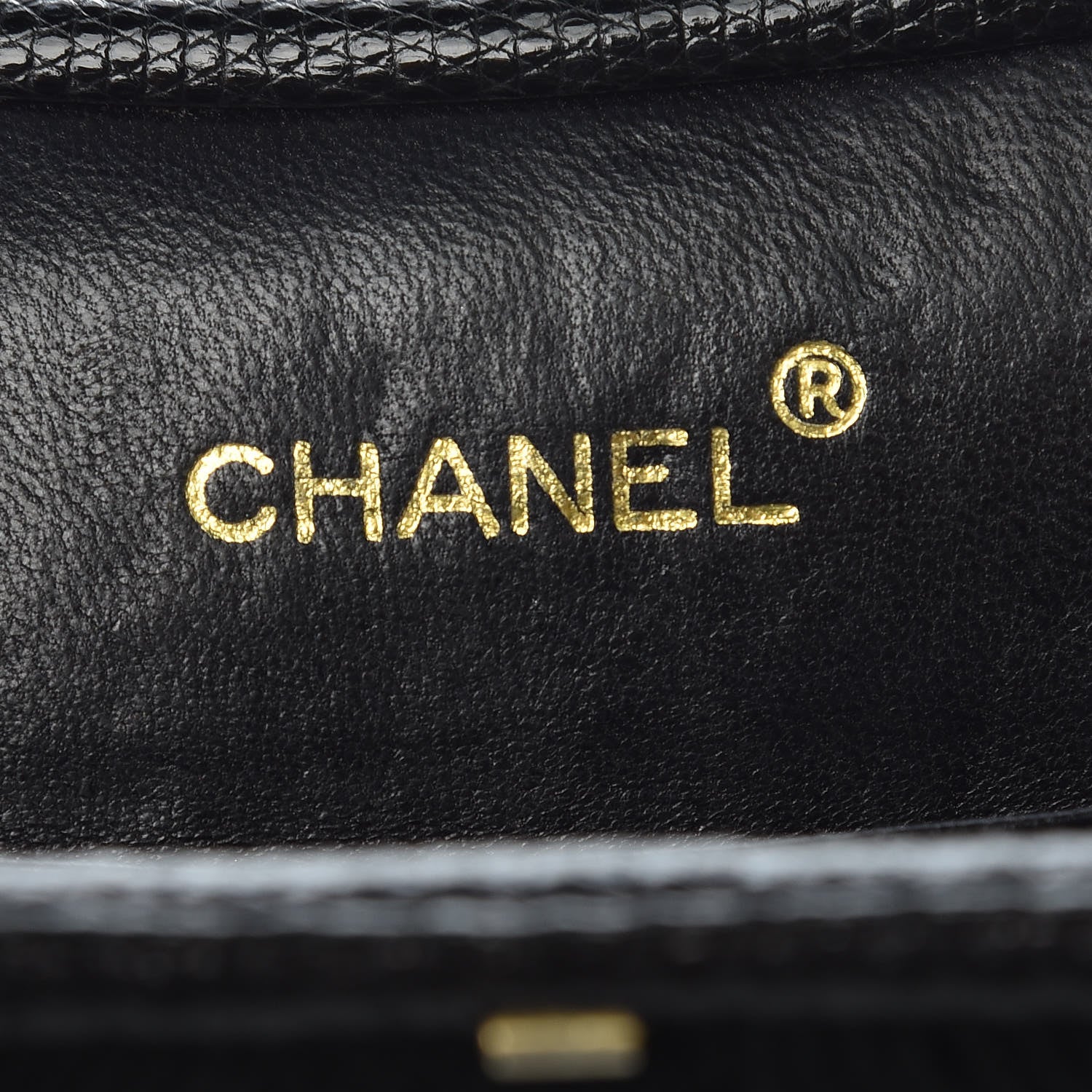 Chanel Suede Lizard Frame Clutch Black 7 of 16