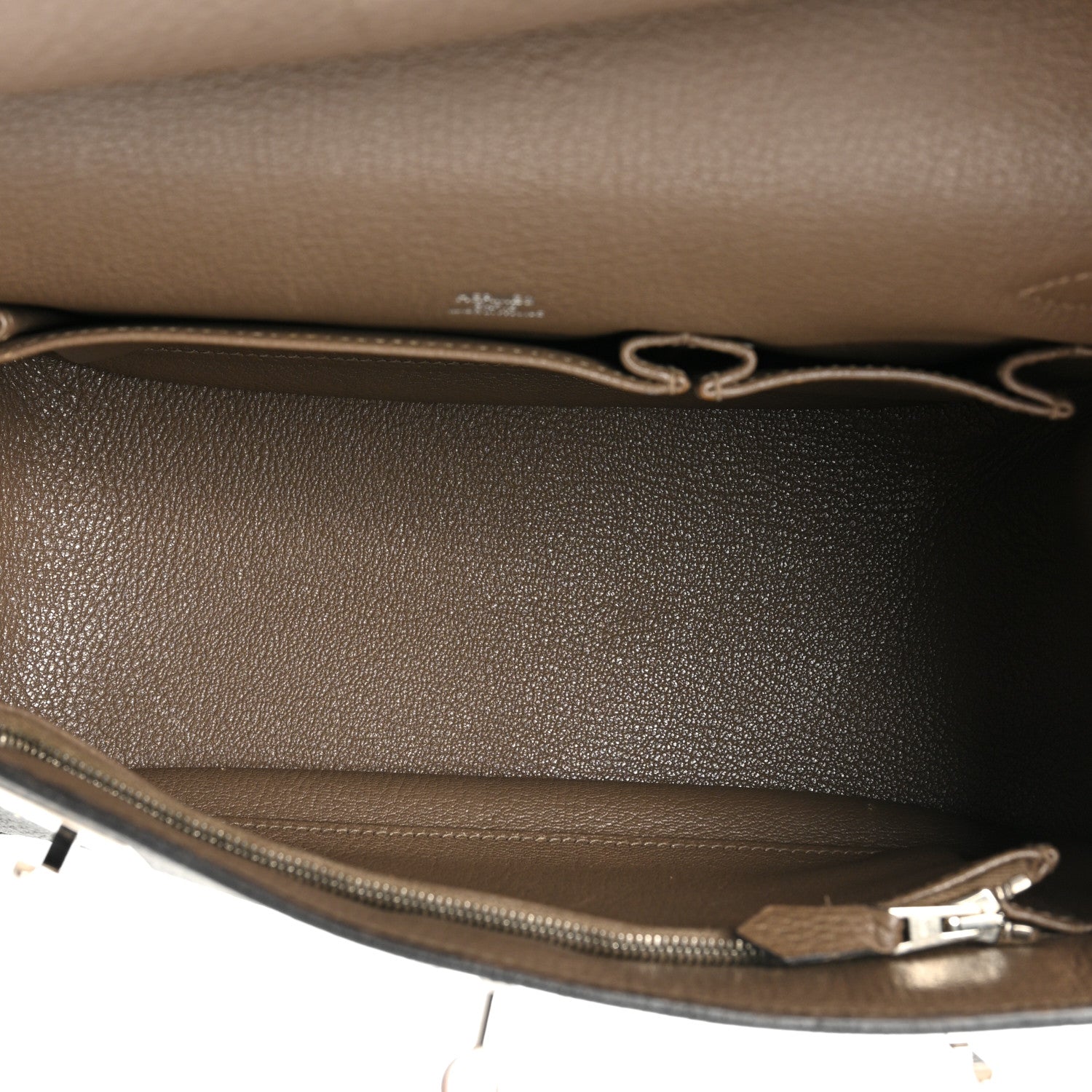 Hermes Taurillon Clemence Eclat Jypsiere 28 Etain Etoupe 5 of 11