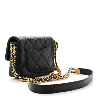 Chanel Caviar Quilted Mini Twist Your Buttons Flap Black 3 of 11