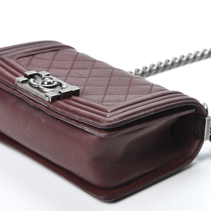 Chanel Lambskin Quilted Small Boy Flap Burgundy 6 of 11