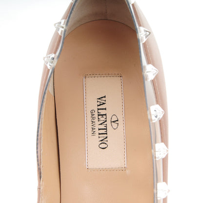 Valentino Garavani Calfskin PVC Naked Rockstud Pumps 37 Poudre 8 of 8