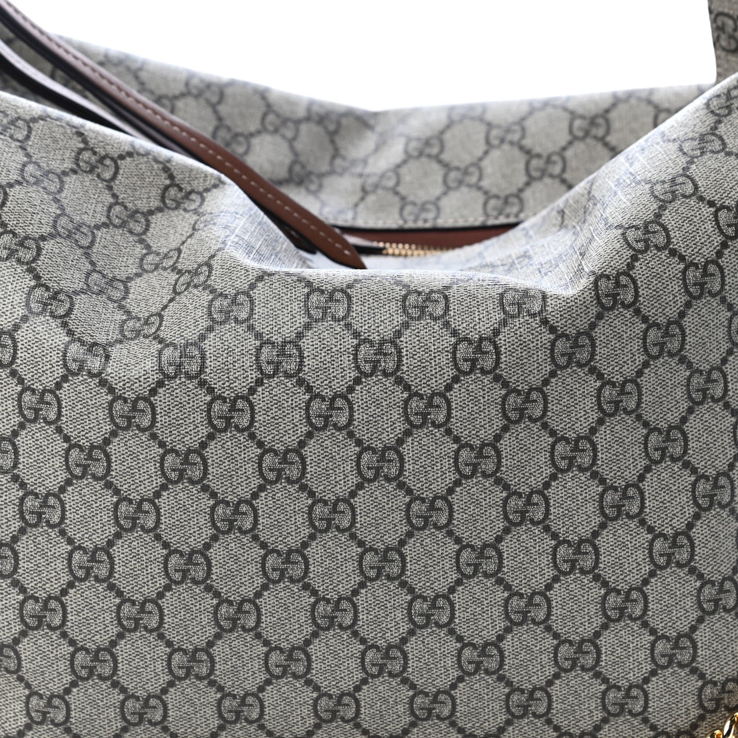 Gucci GG Supreme Monogram Large Linea A Hobo Light Brown 10 of 10