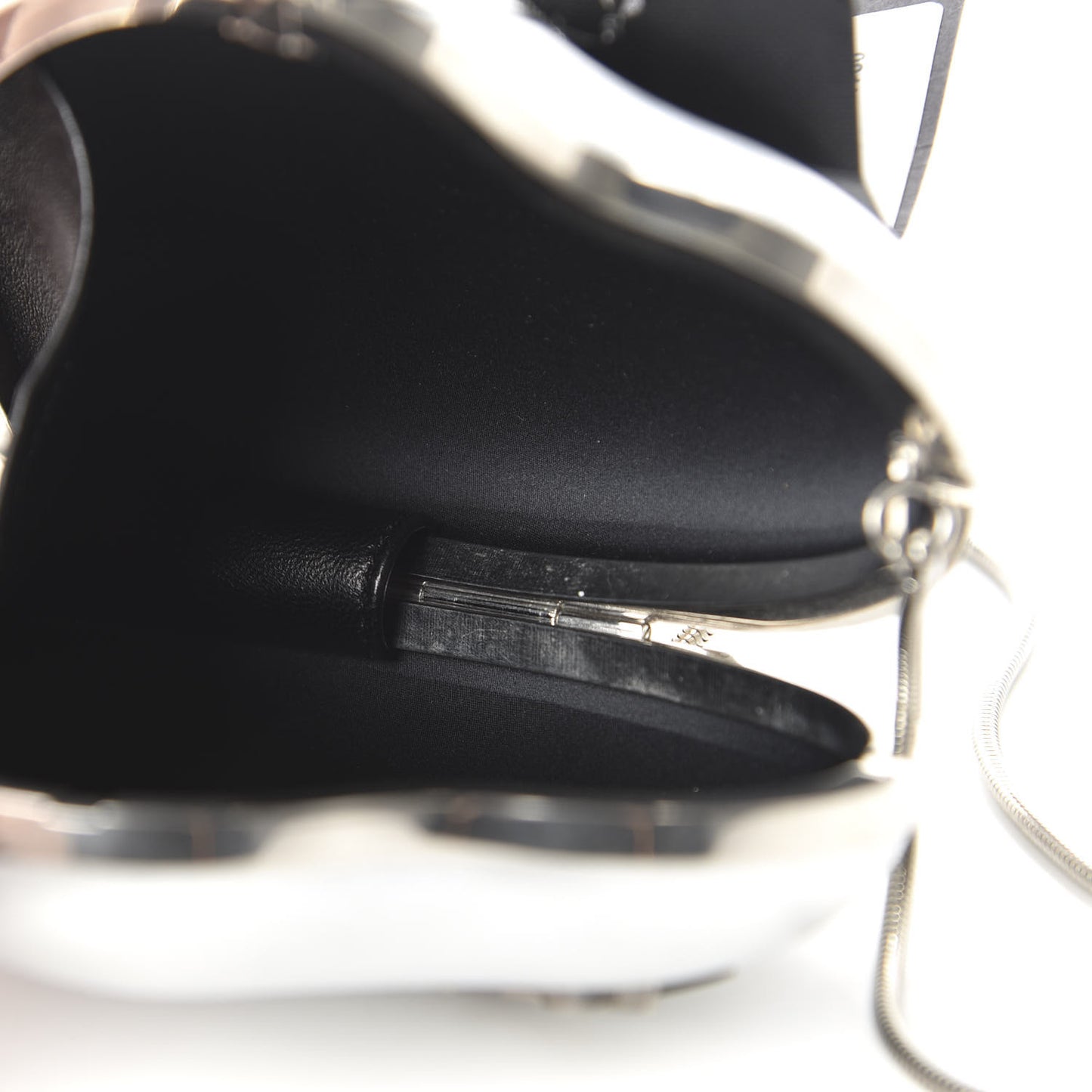 Metallic Calfskin Monogram Love Box Bag Silver