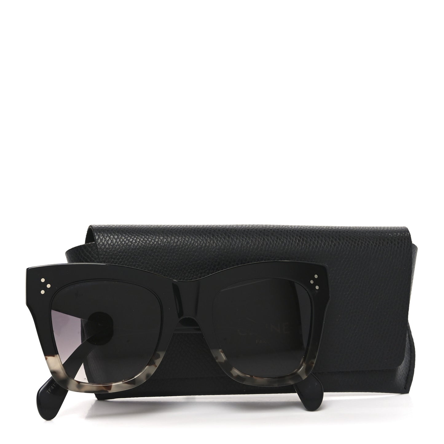 Acetate Polarized Cat Eye Sunglasses CL4004IN Havana Black