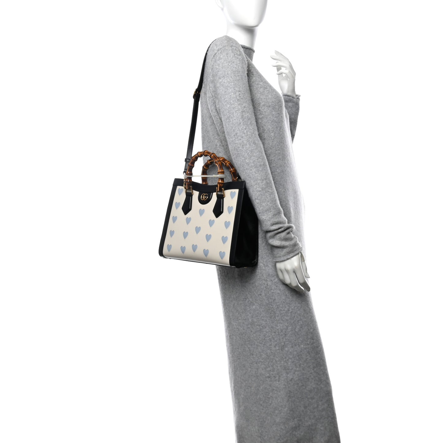 Calfskin Lovelight Small Diana Tote Bag Mystic White Paradise Cloude Multicolor