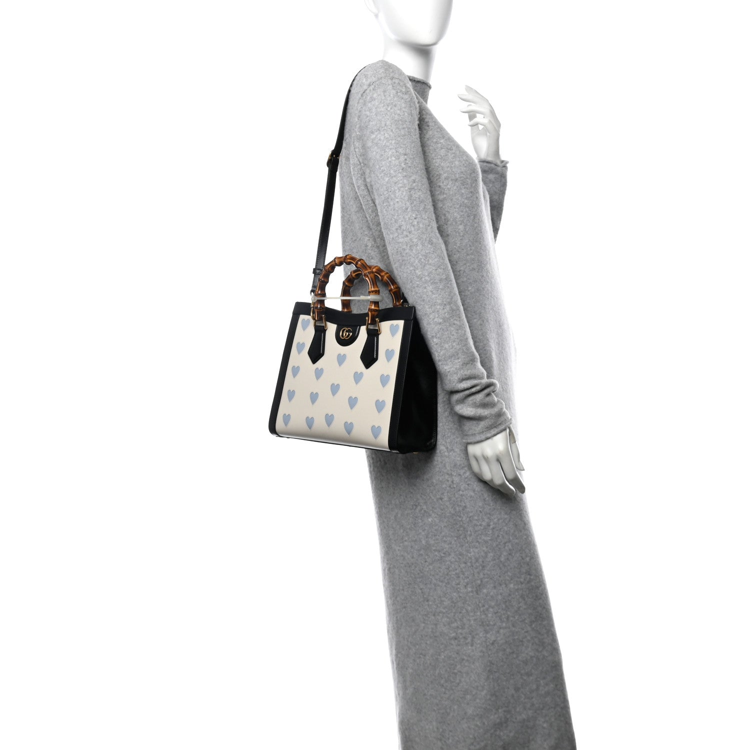 Gucci Calfskin Lovelight Small Diana Tote Bag Mystic White Paradise Cloude Multicolor 2 of 10