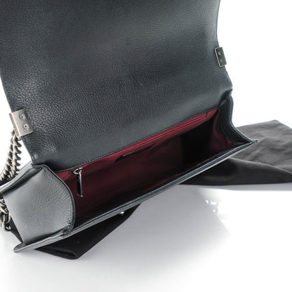 Chanel Goatskin Quilted Patent New Medium Duo Boy Flap Black 5 of 7