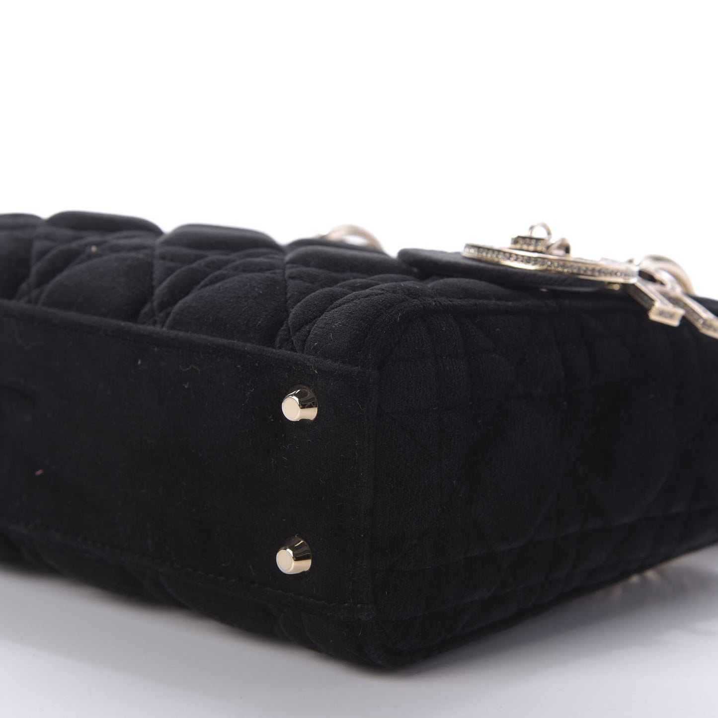 Velvet Mini Lady Dior Black