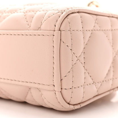 Christian Dior Lambskin Cannage Micro Lady D-Joy Rose De Vents 10 of 10