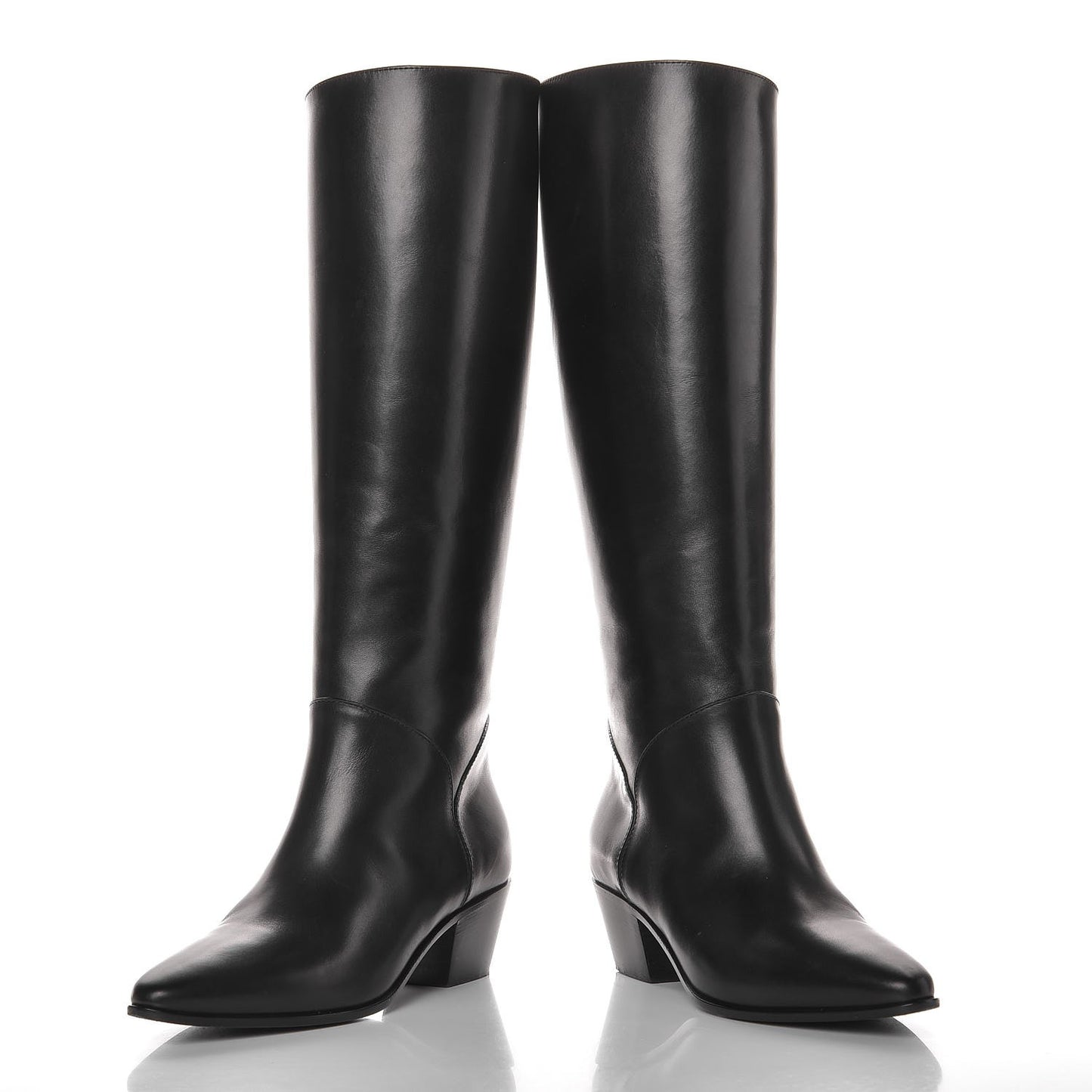 Calfskin Rock Long Boots 35.5 Black