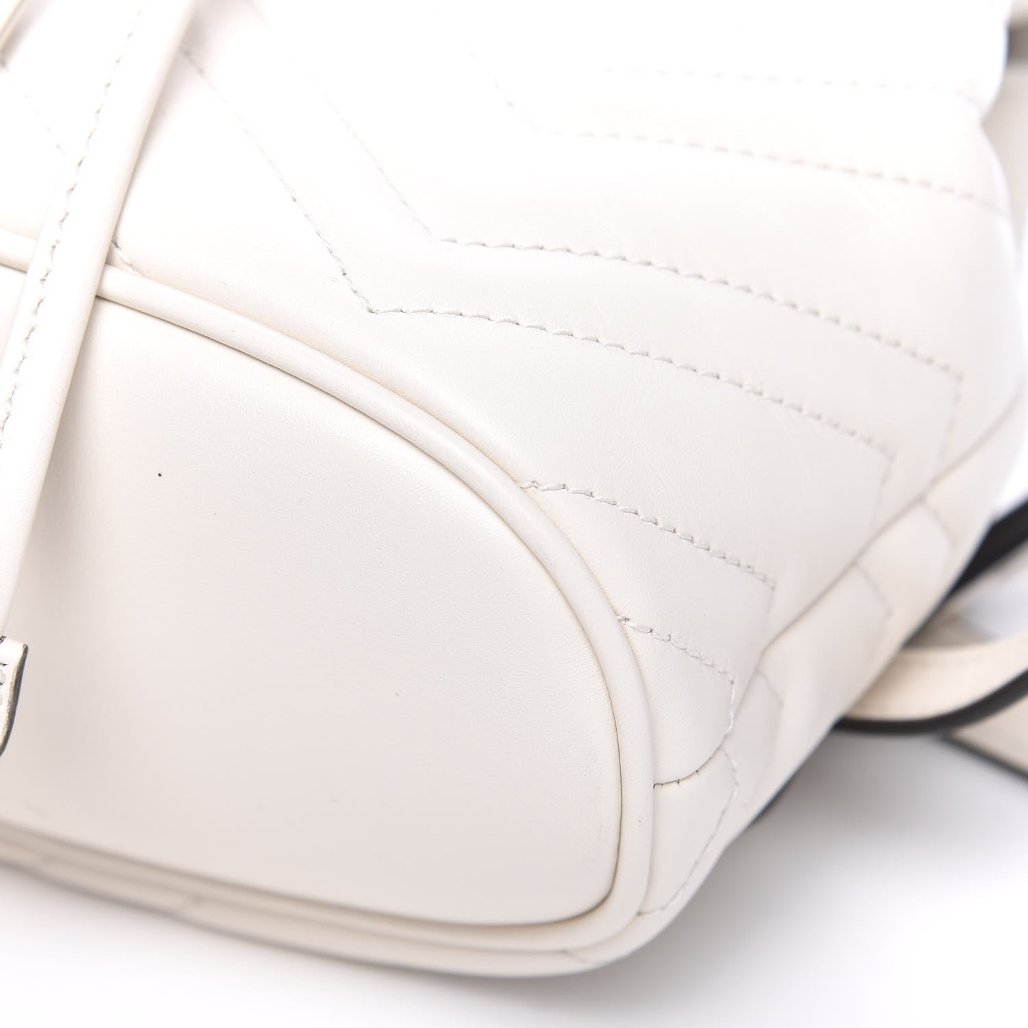 Gucci Calfskin Matelasse GG Marmont Flap Backpack White 8 of 8