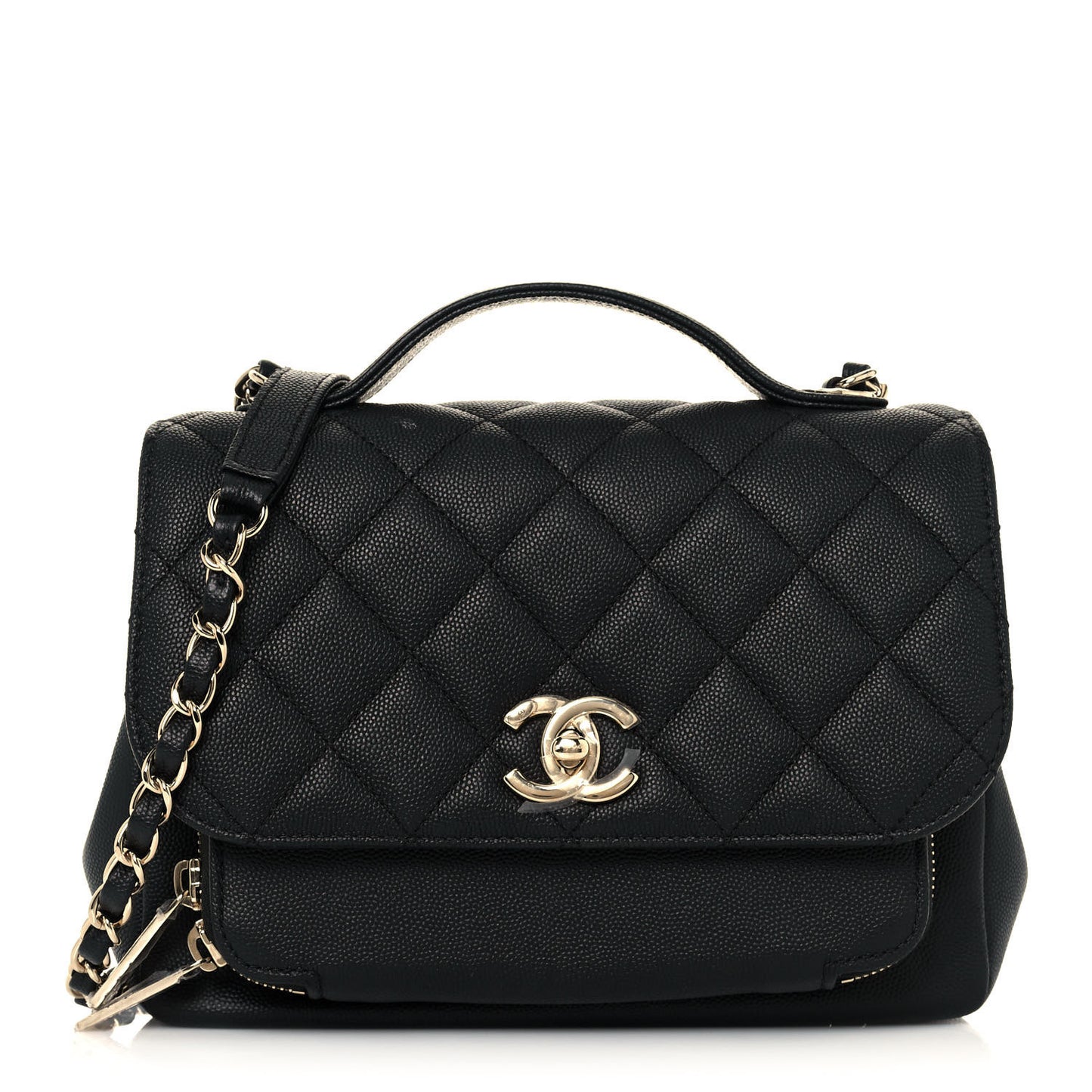 Caviar Quilted Medium Business Affinity Flap Black