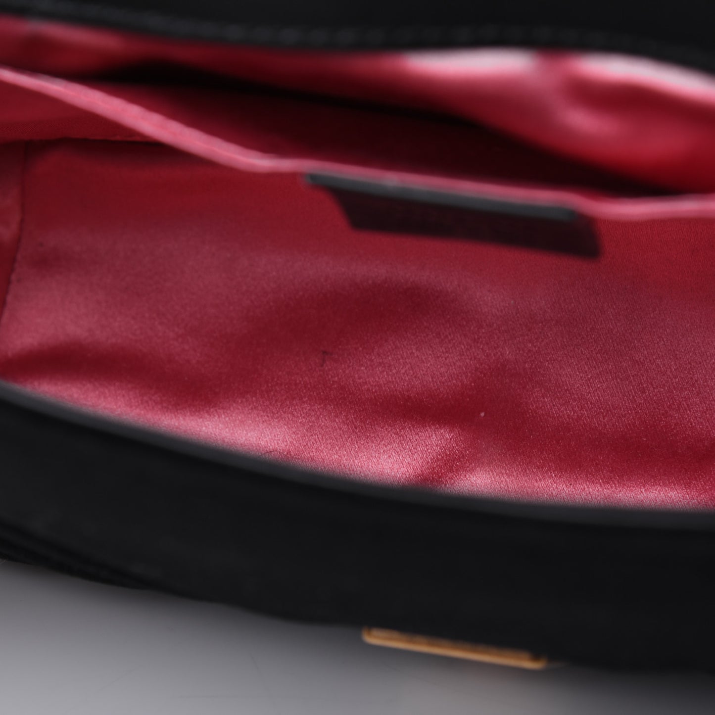 Velvet Matelasse Mini GG Marmont Shoulder Bag Black