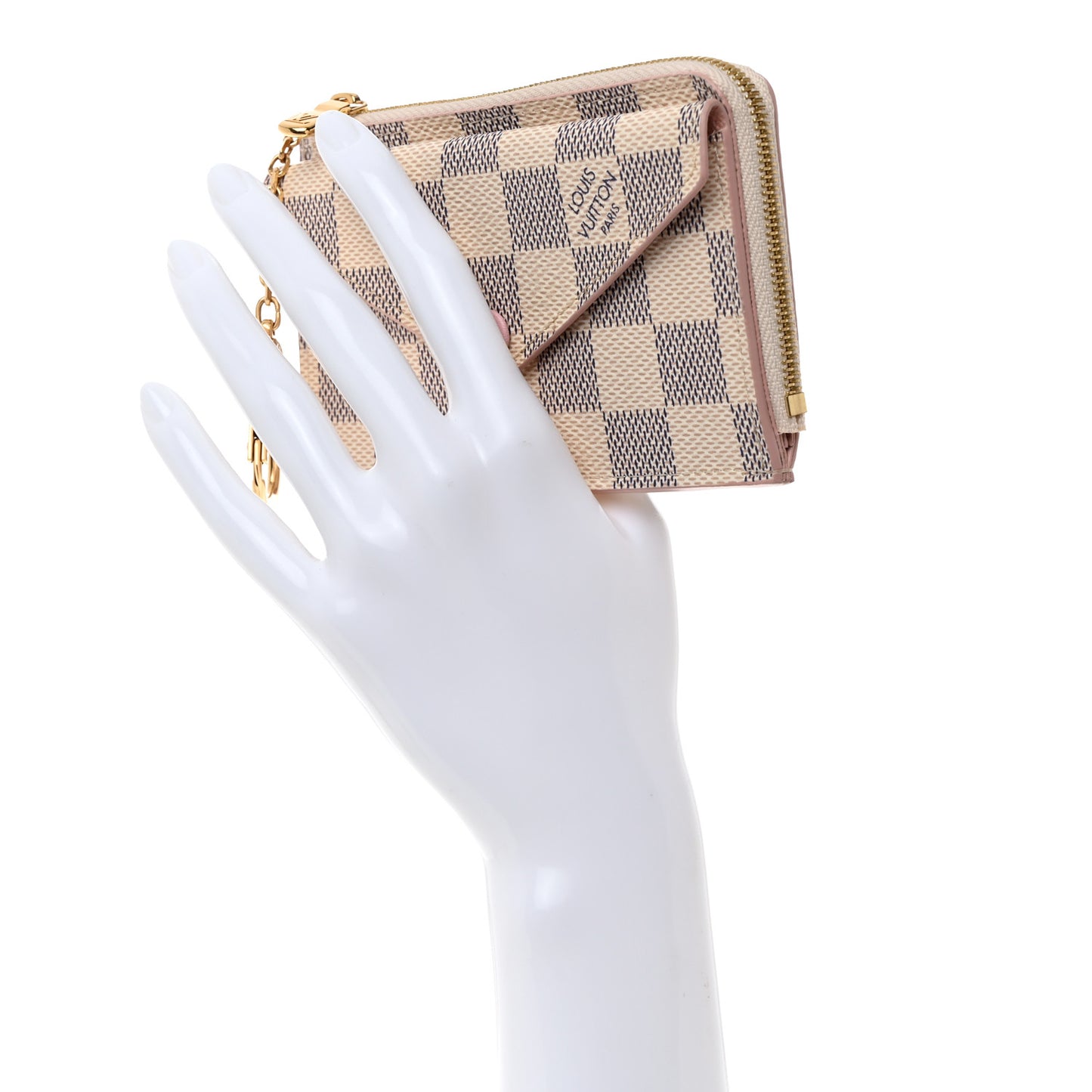 Damier Azur Recto Verso Card Holder Rose Ballerine