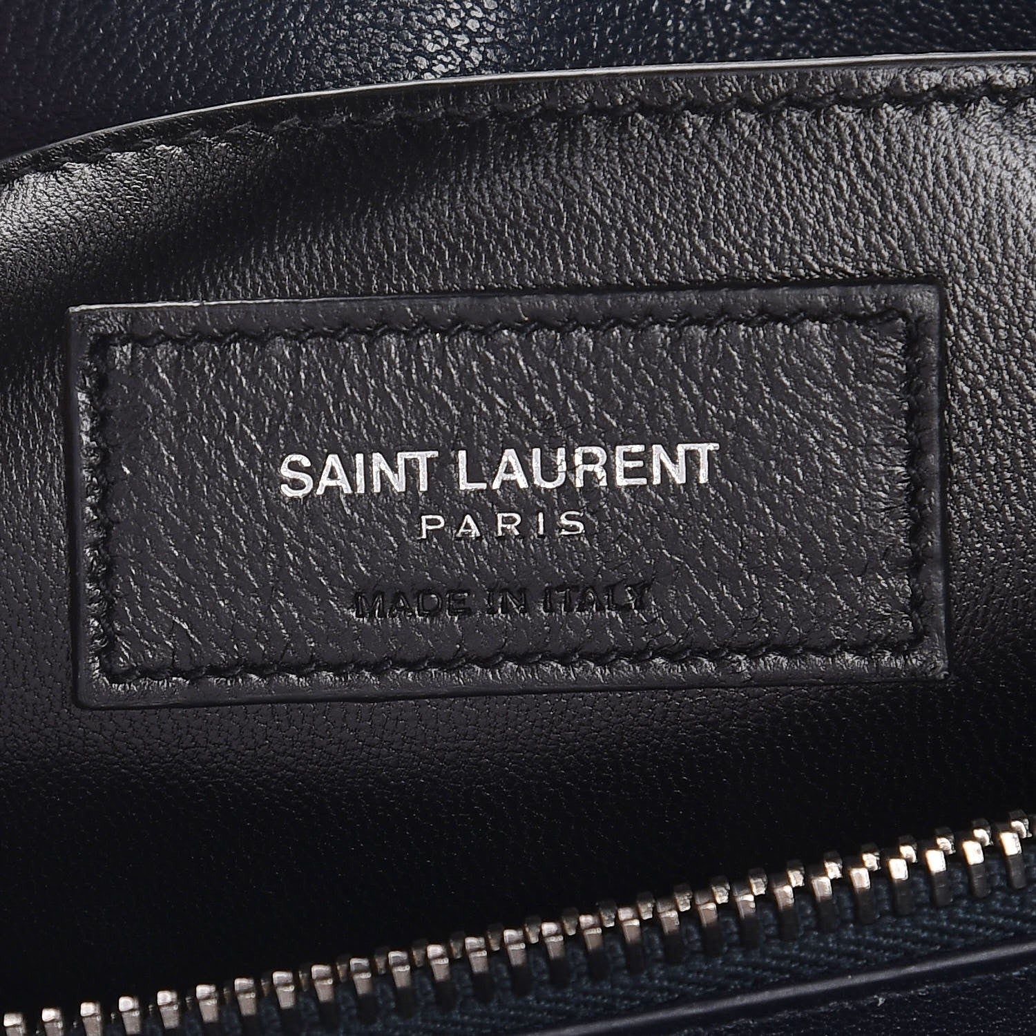 Saint Laurent Sheepskin Matelasse Chevron Monogram Large College Satchel Navy Blue 7 of 10