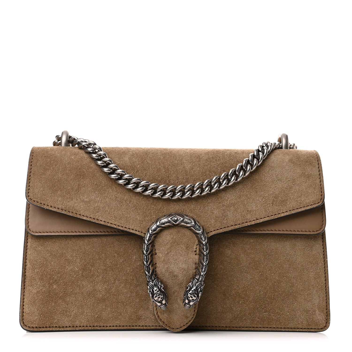 Gucci Suede Small Dionysus Shoulder Bag Taupe 1 of 10