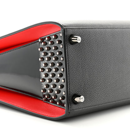 Christian Louboutin Calfskin Empire Patent Studded Medium Paloma Black 8 of 9
