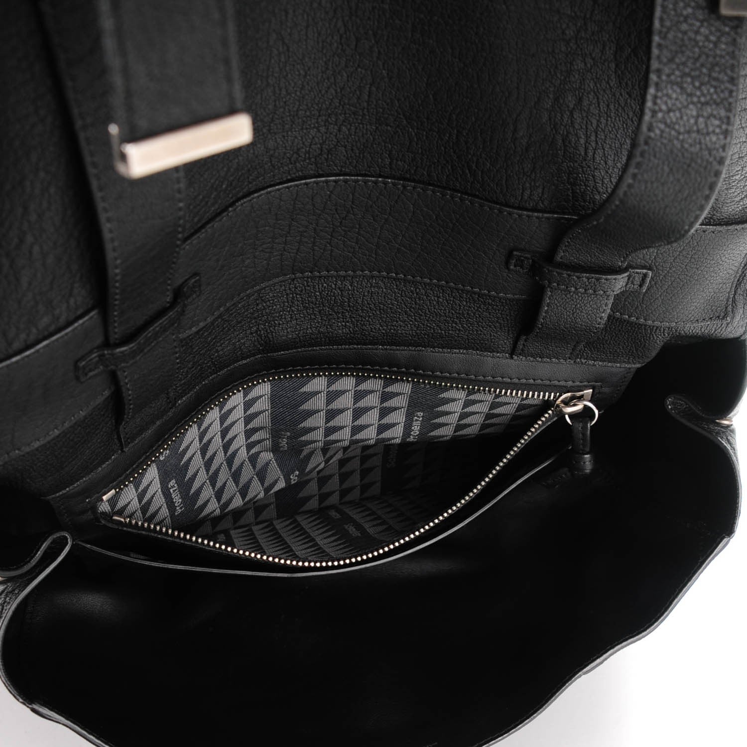 Proenza Schouler Calfskin Lizard Embossed Large Courier Bag Black 6 of 18