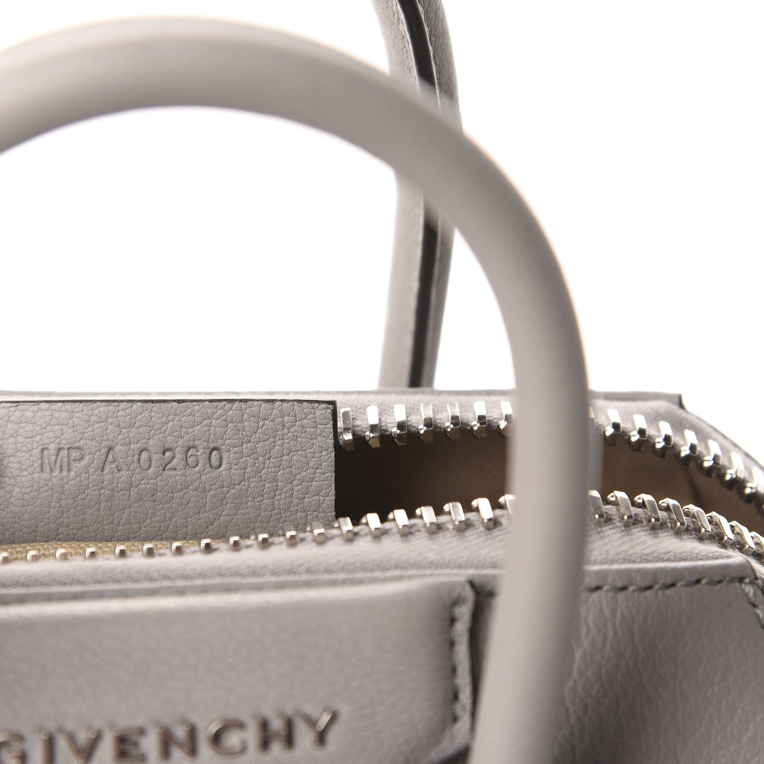 Givenchy Sugar Goatskin Mini Antigona Pearl Grey 9 of 10