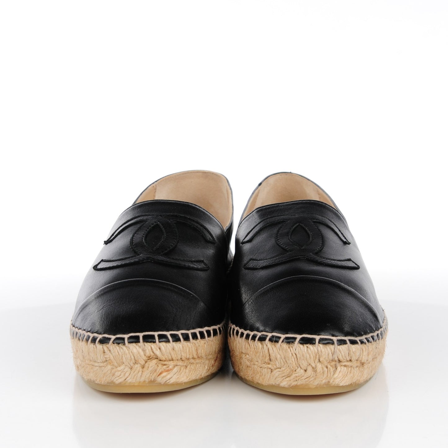 Lambskin CC Espadrilles 39 Black