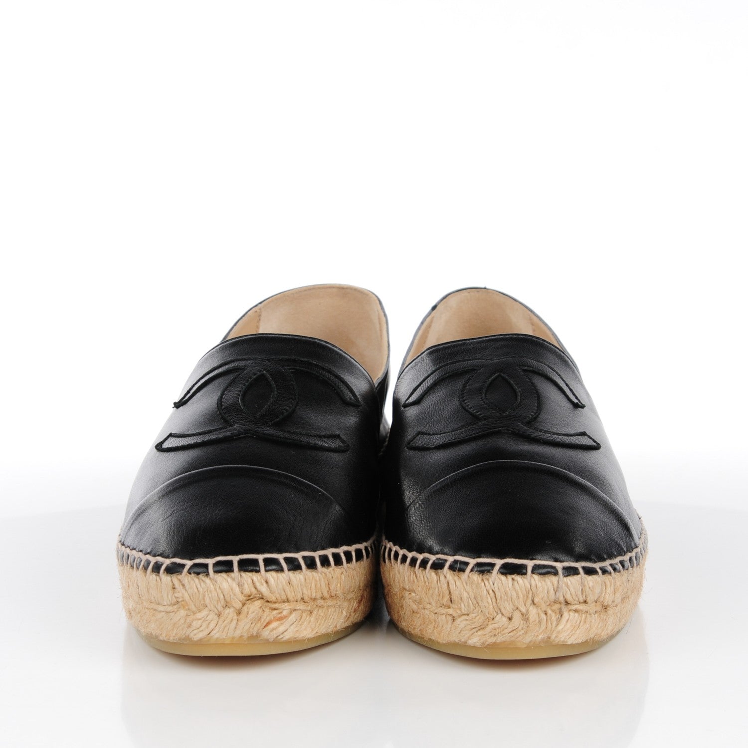 Chanel Lambskin CC Espadrilles 39 Black 4 of 11