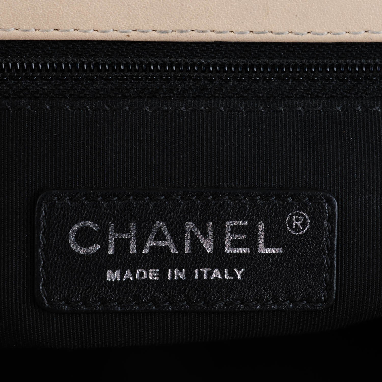 Chanel Patent Calfskin New Medium Boy Flap Plexiglass Beige 7 of 12