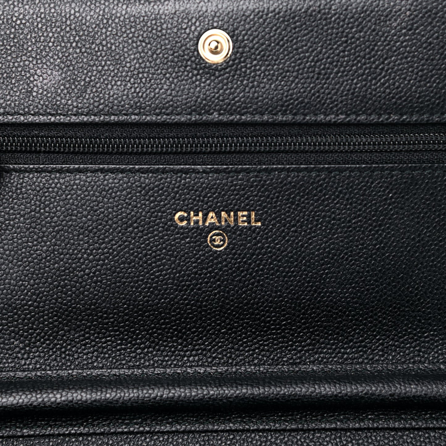 Caviar Quilted Boy Wallet On Chain WOC Black