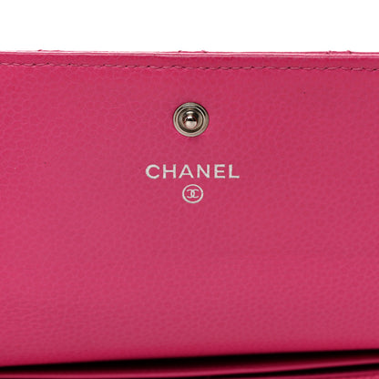 Chanel Caviar Quilted Large Gusset Flap Wallet Pink 6 of 12