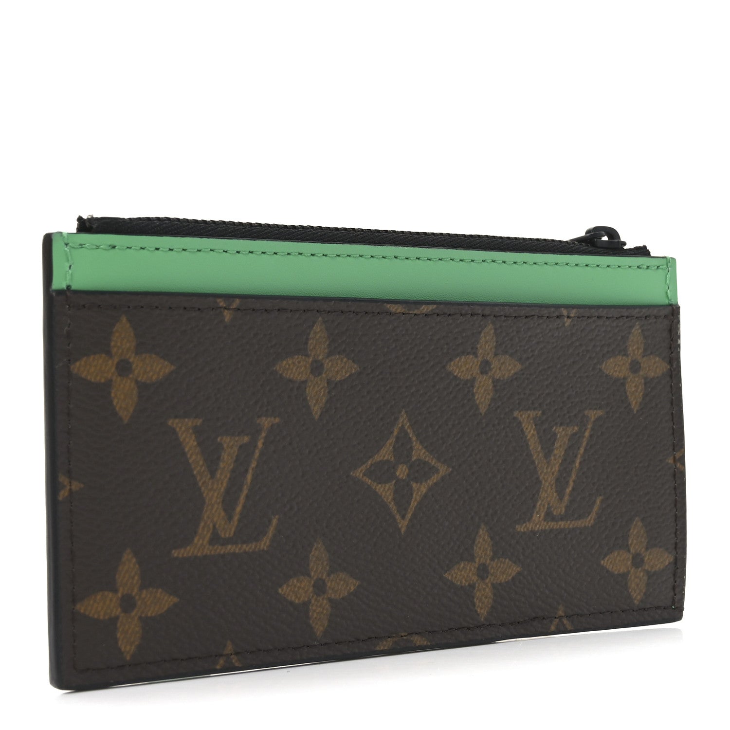 Louis Vuitton Monogram Calfskin Coin Card Holder Minty Green 3 of 7