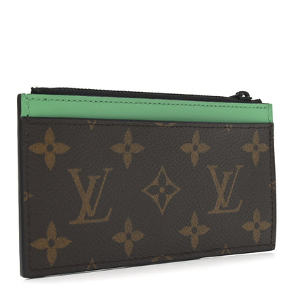 Louis Vuitton Monogram Calfskin Coin Card Holder Minty Green 3 of 7