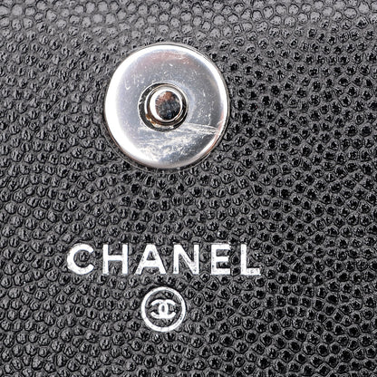 Chanel Caviar Quilted Square Wallet On Chain WOC Black 6 of 8