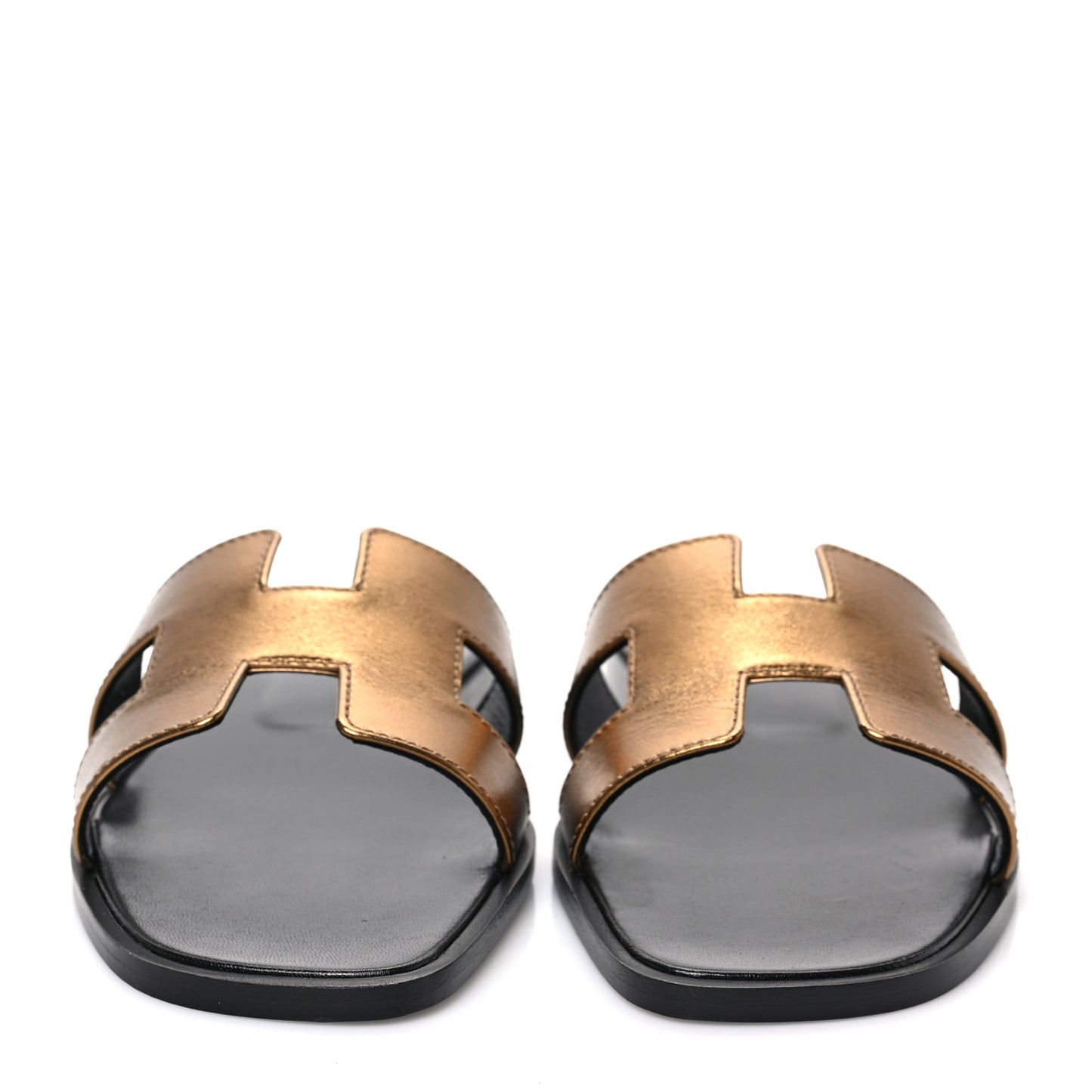 Metallic Nappa Oran Sandals 37.5 Vert Bronze