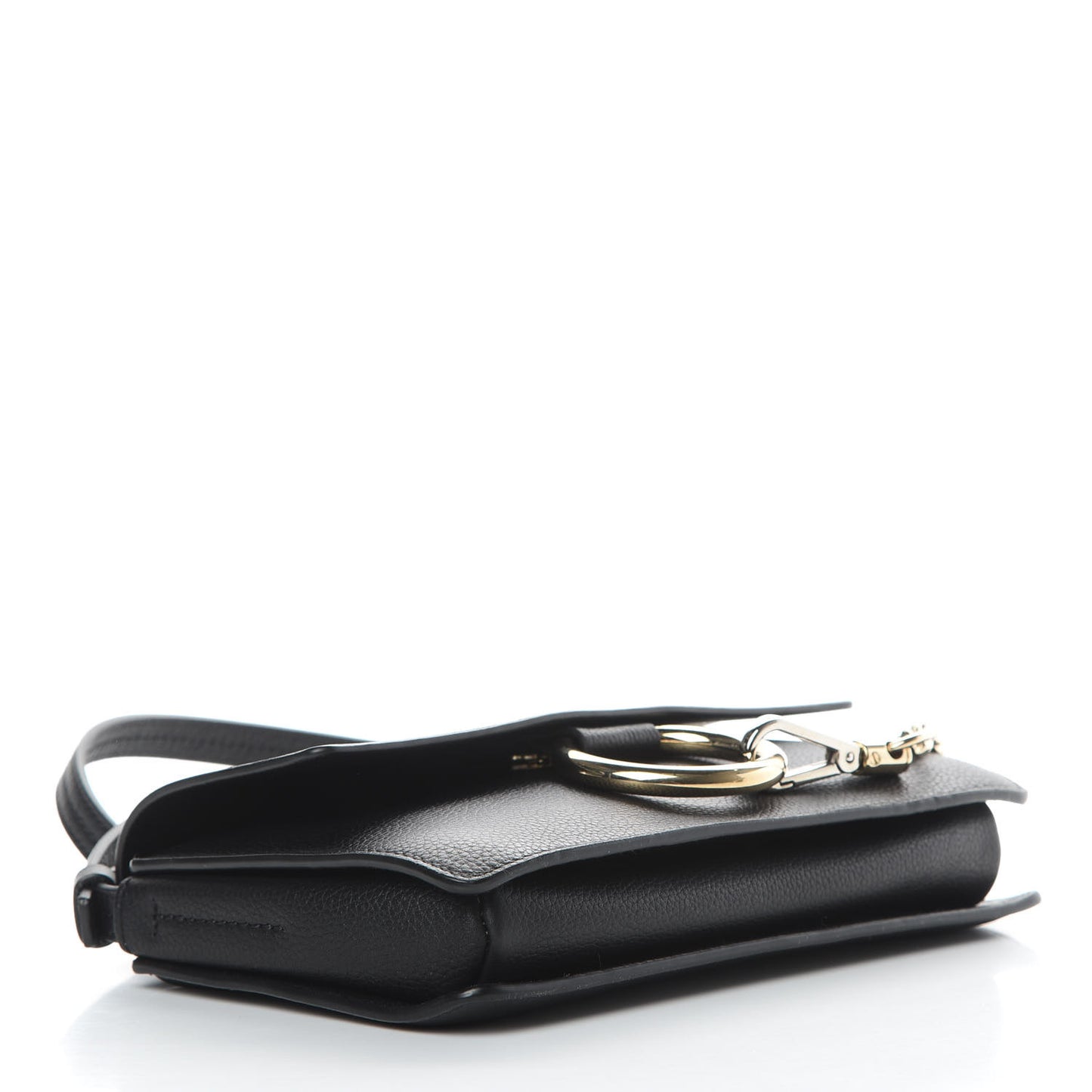 Calfskin Small Faye Shoulder Bag Black